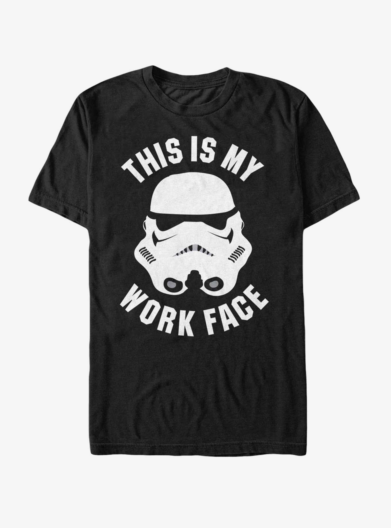 Star Wars Stormtrooper This is My Work Face T-Shirt, , hi-res
