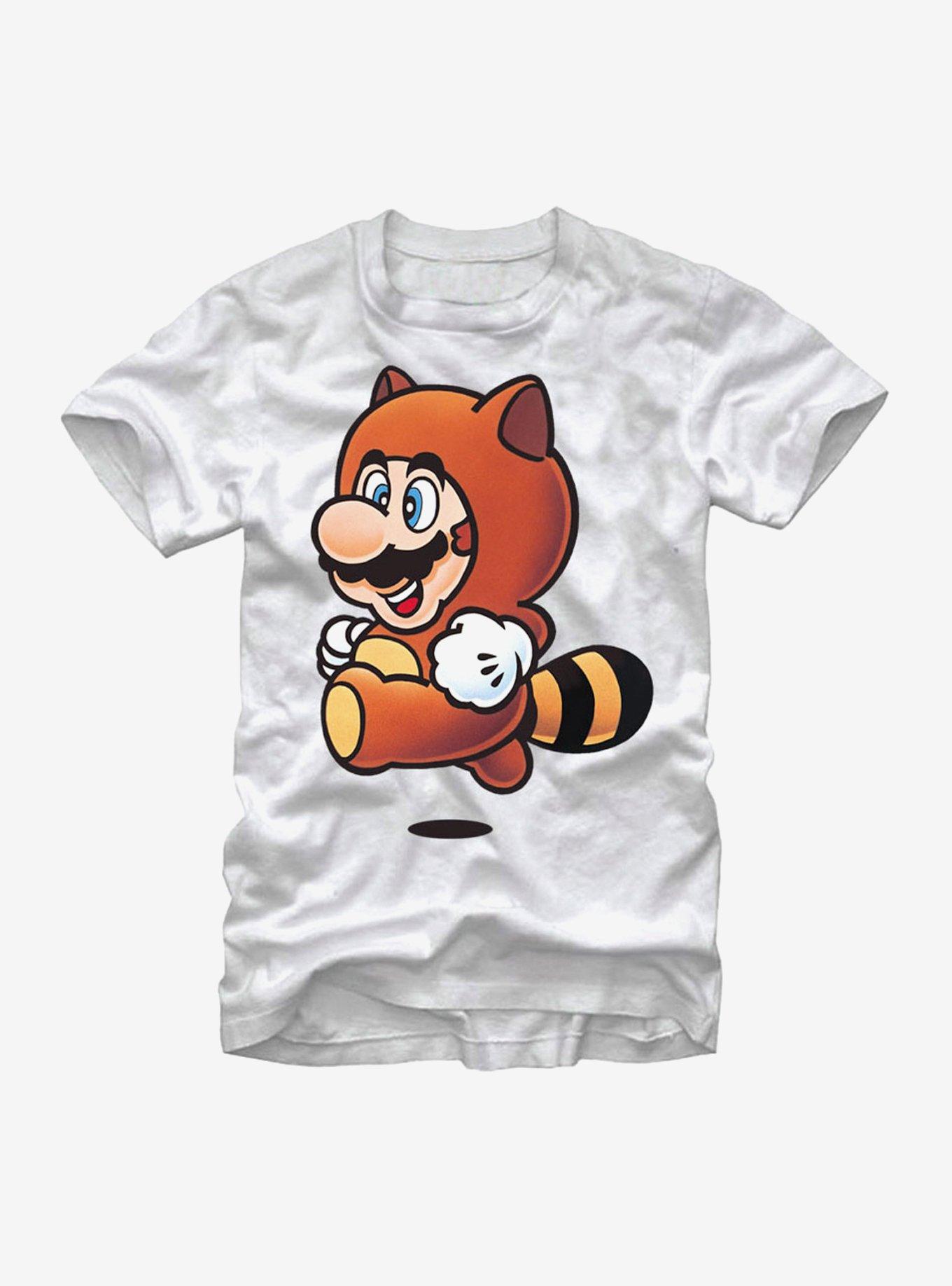 Nintendo Super Mario Tanooki Suit T-Shirt, WHITE, hi-res