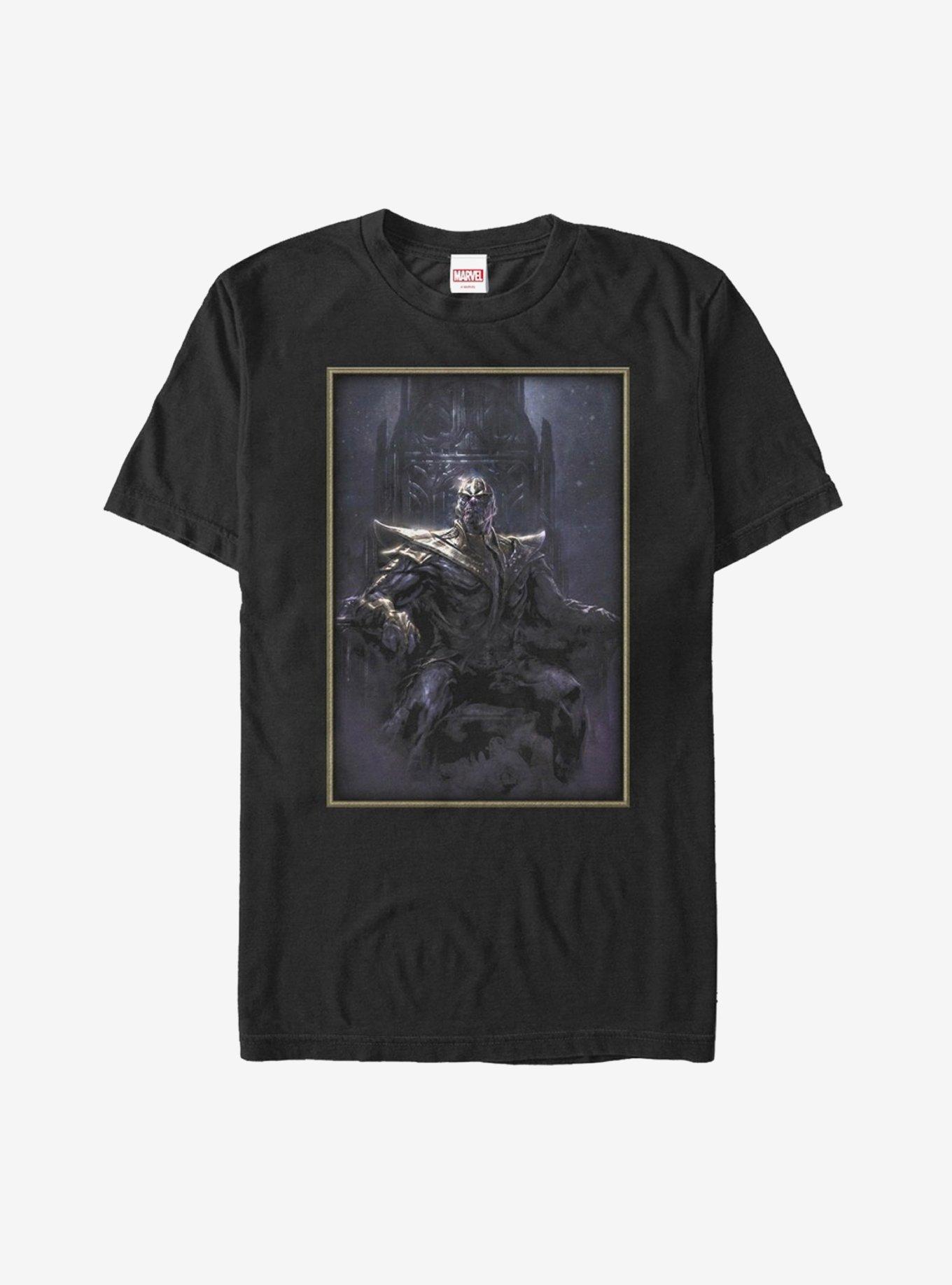 Marvel The Avengers: Infinity War Thanos Night Throne T-Shirt, BLACK, hi-res