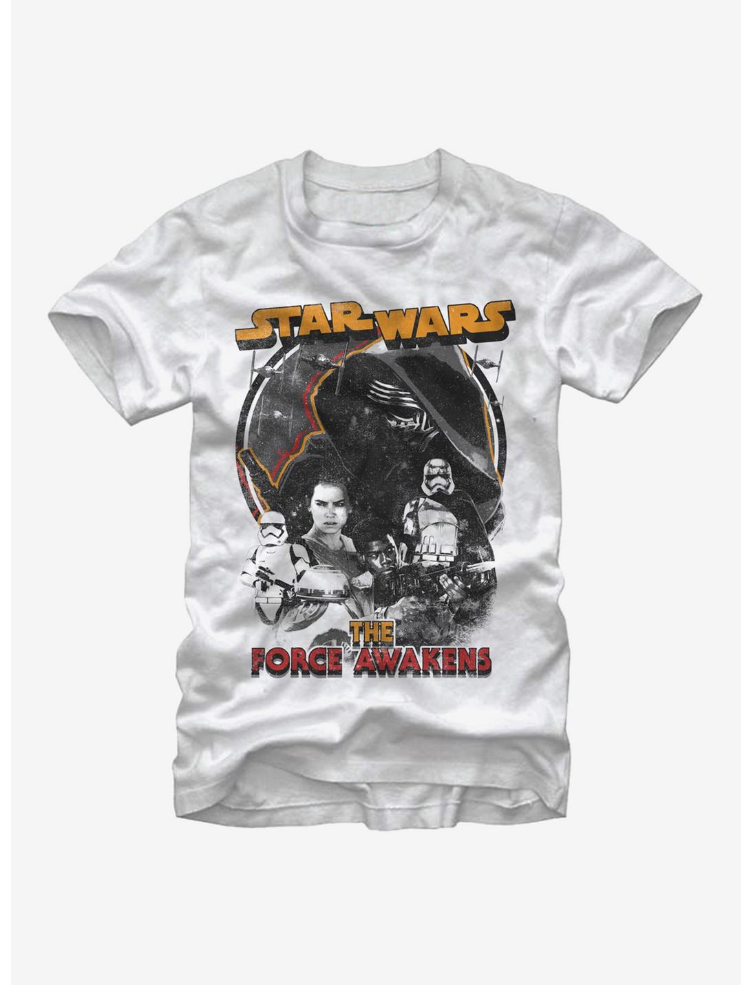 Star Wars Episode VII The Force Awakens Distressed T-Shirt, WHITE, hi-res