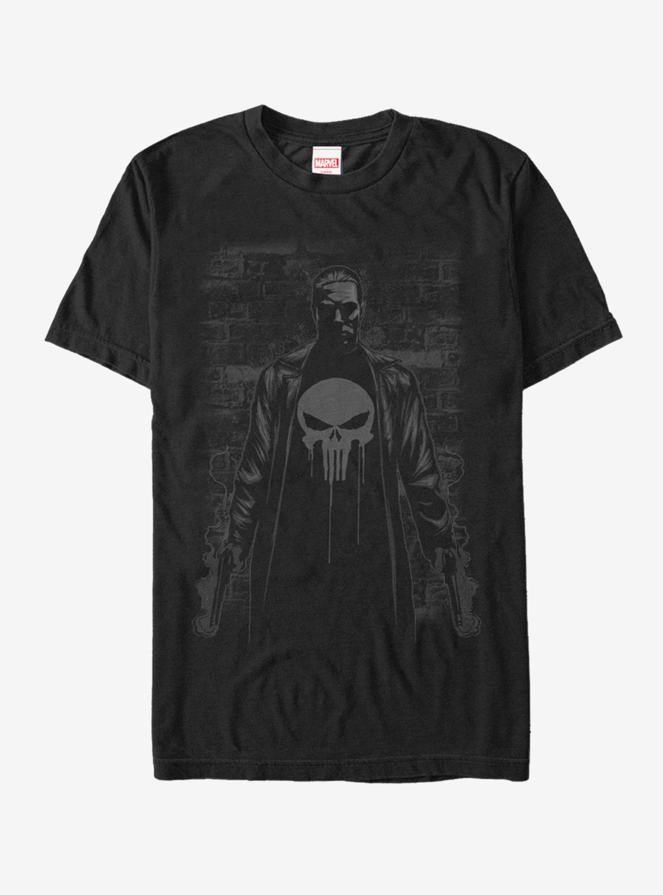 Marvel The Punisher Smoking Guns T-Shirt, BLACK, hi-res