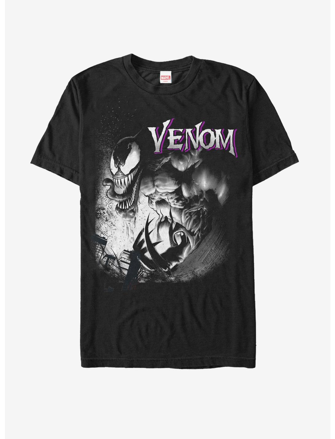 Marvel Venom Angry Purple Logo T-Shirt, BLACK, hi-res