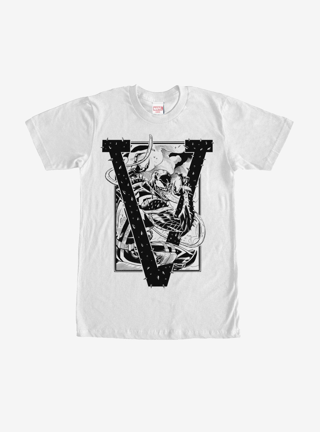 Marvel Venom V Is For Venom T-Shirt, WHITE, hi-res