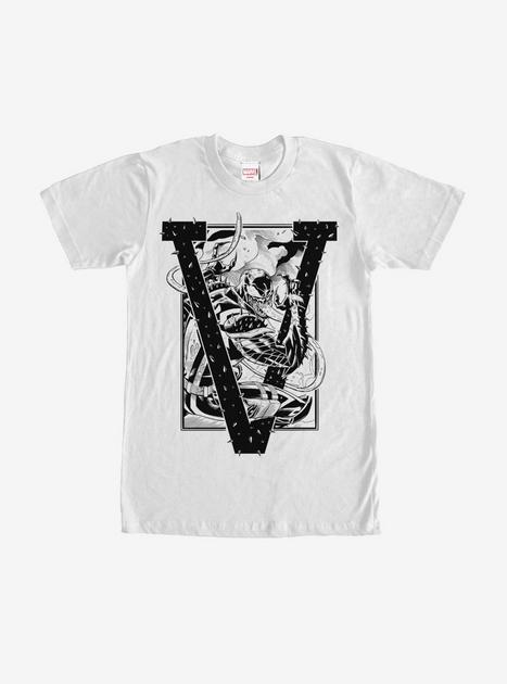 Marvel Venom V Is For Venom T-Shirt - WHITE | Hot Topic