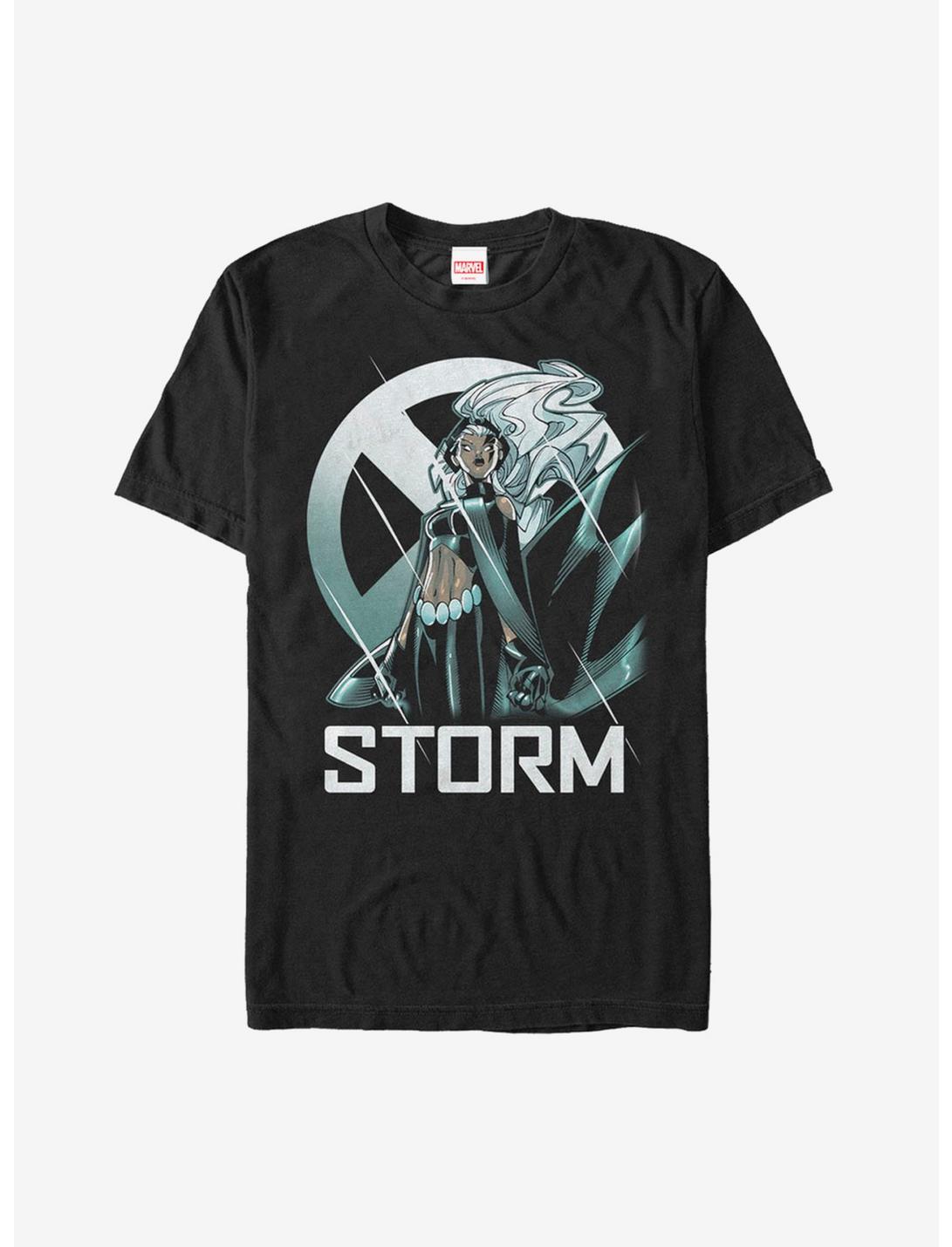 Marvel X-Men Storm Logo T-Shirt, BLACK, hi-res