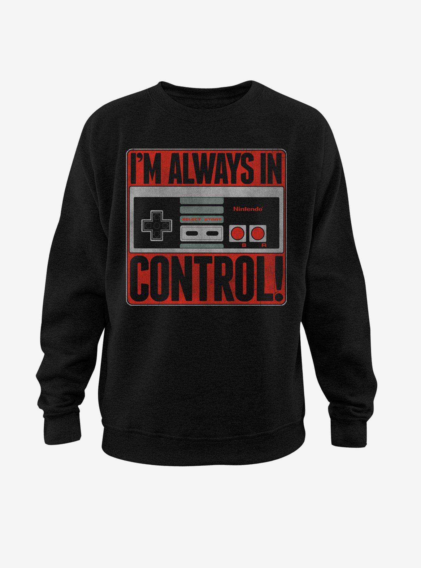 Nintendo NES Always In Control Sweatshirt, BLACK, hi-res