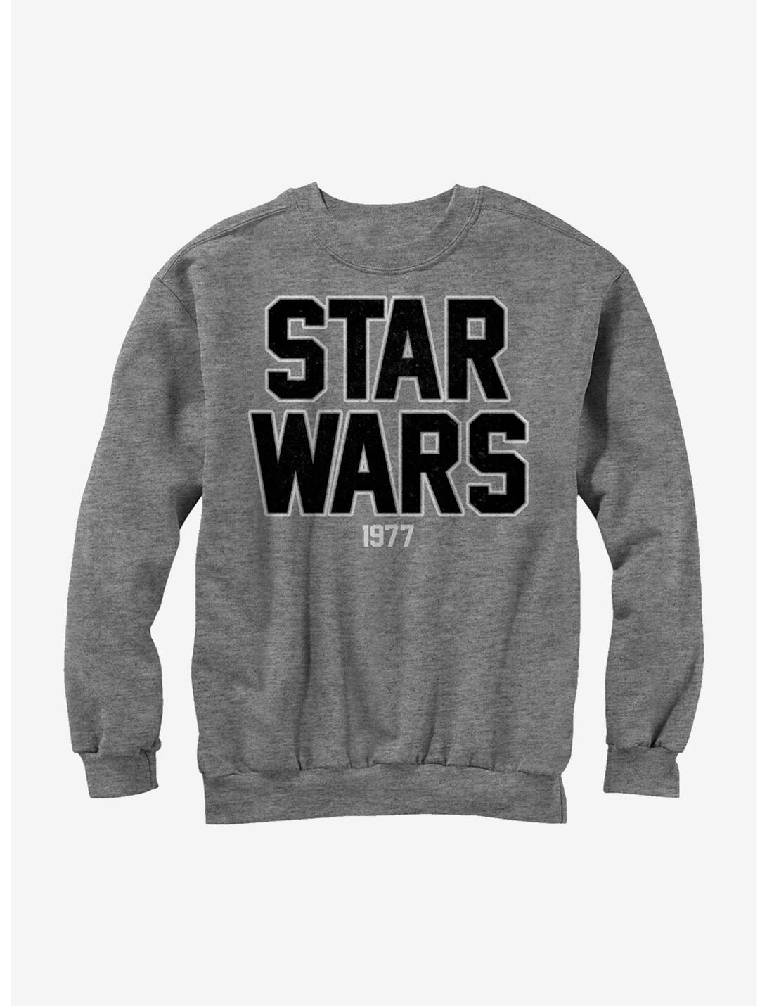 Star Wars 1977 Logo Grey Sweatshirt, ATH HTR, hi-res