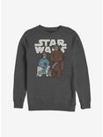 Star Wars Cartoon Porg Party Sweatshirt, CHAR HTR, hi-res
