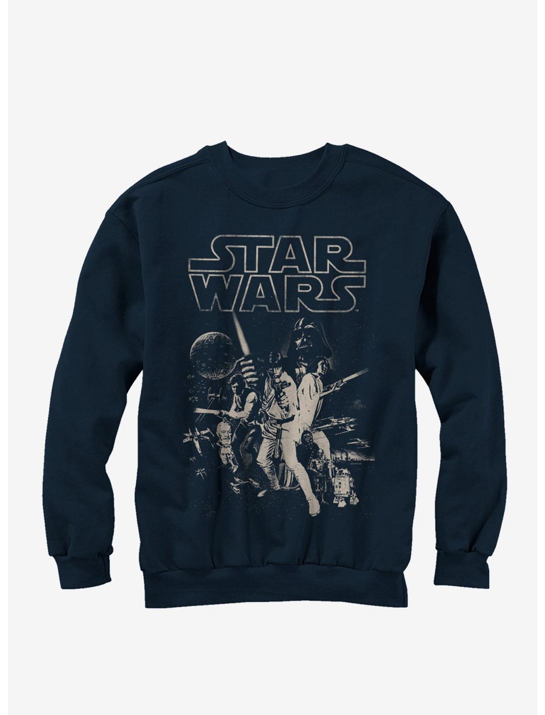 Star Wars Classic Poster Navy Blue Sweatshirt, NAVY, hi-res