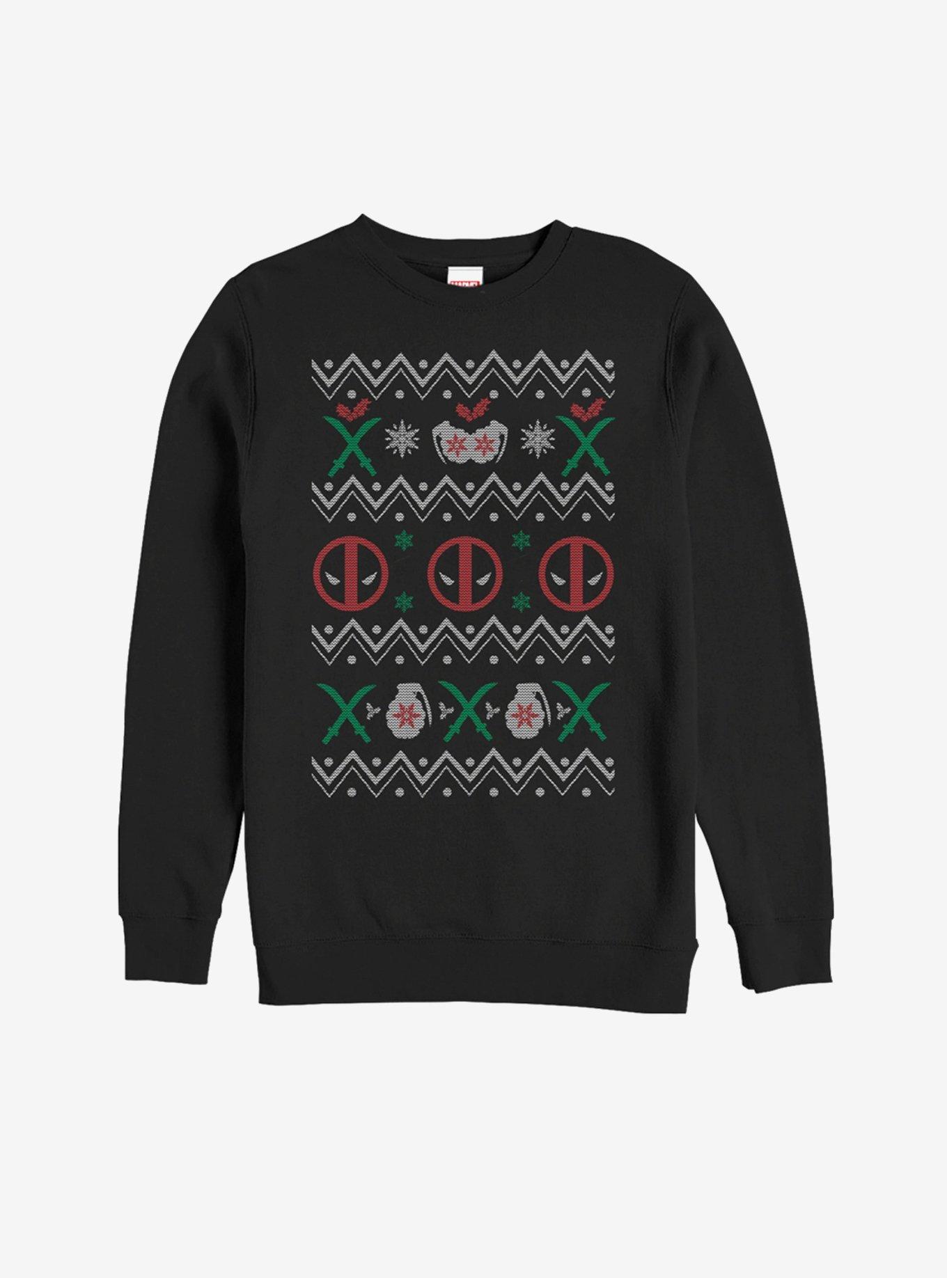 Marvel Deadpool Ugly Christmas Sweater Girls Sweatshirt, , hi-res