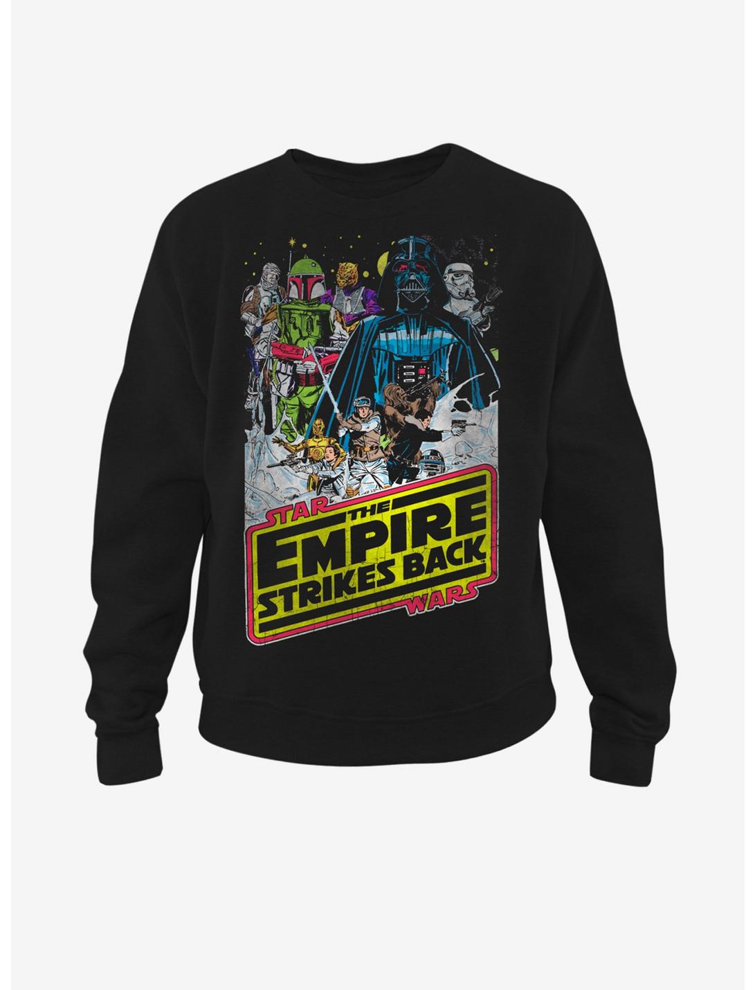 Star Wars: The Empire Strikes Back Vintage Poster Sweatshirt, BLACK, hi-res