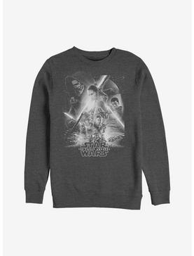 Star Wars Episode VII The Force Awakens Grey-Scale Poster Sweatshirt, , hi-res