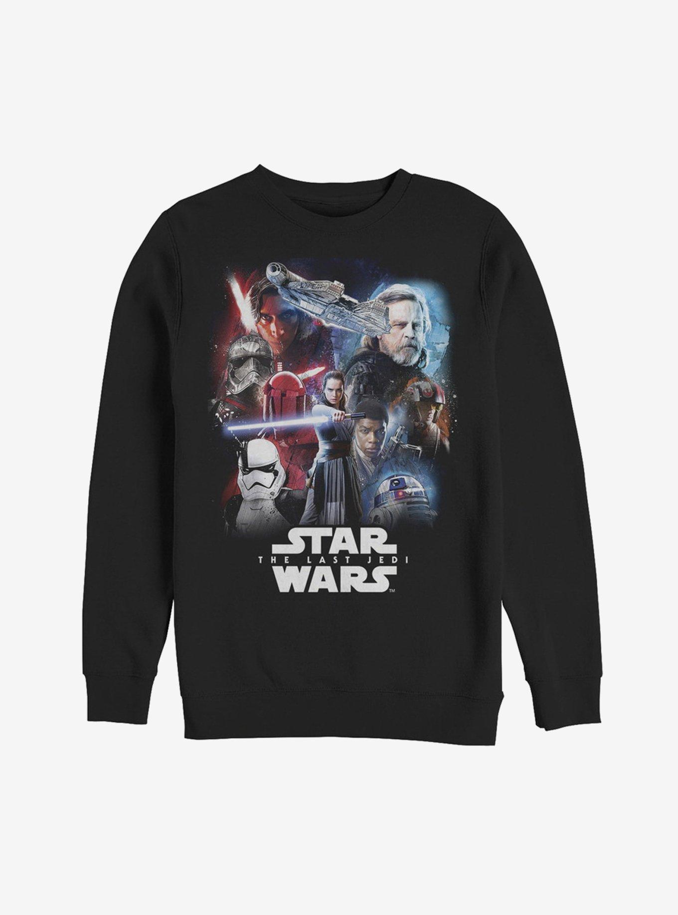 Star Wars: The Last Jedi Character Black Sweatshirt, BLACK, hi-res