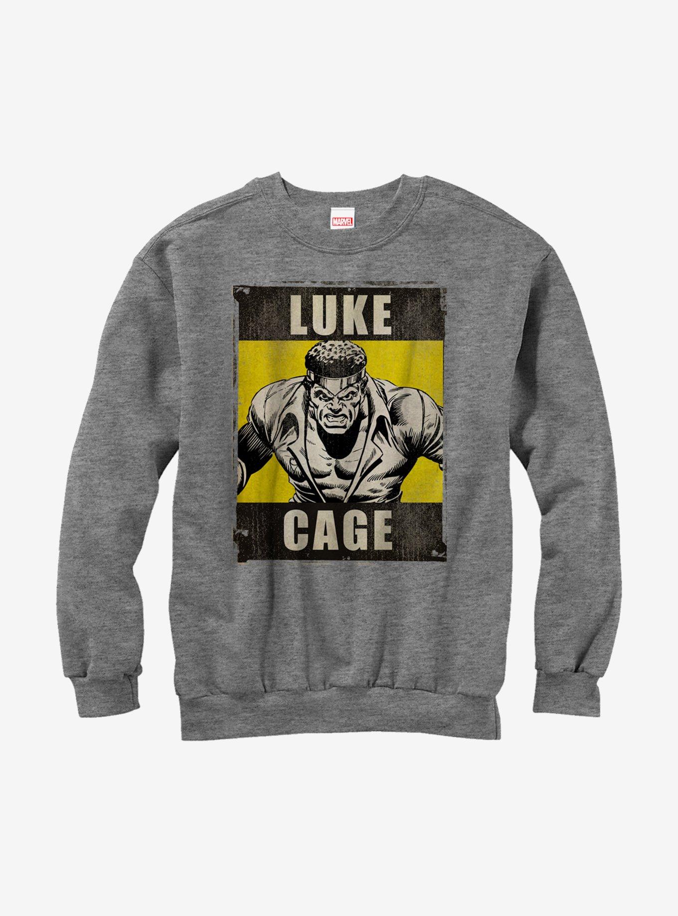 Marvel Heroes For Hire Luke Cage Grey Sweatshirt, ATH HTR, hi-res