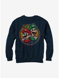 Nintendo Super Mario Bros. Mario & Luigi Back To Back Sweatshirt, NAVY, hi-res