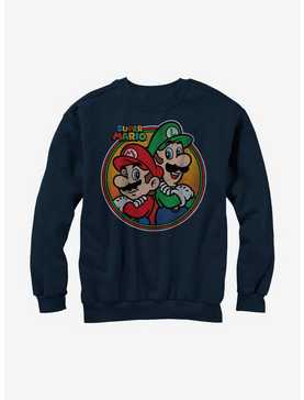 Nintendo Super Mario Bros. Mario & Luigi Back To Back Sweatshirt, , hi-res