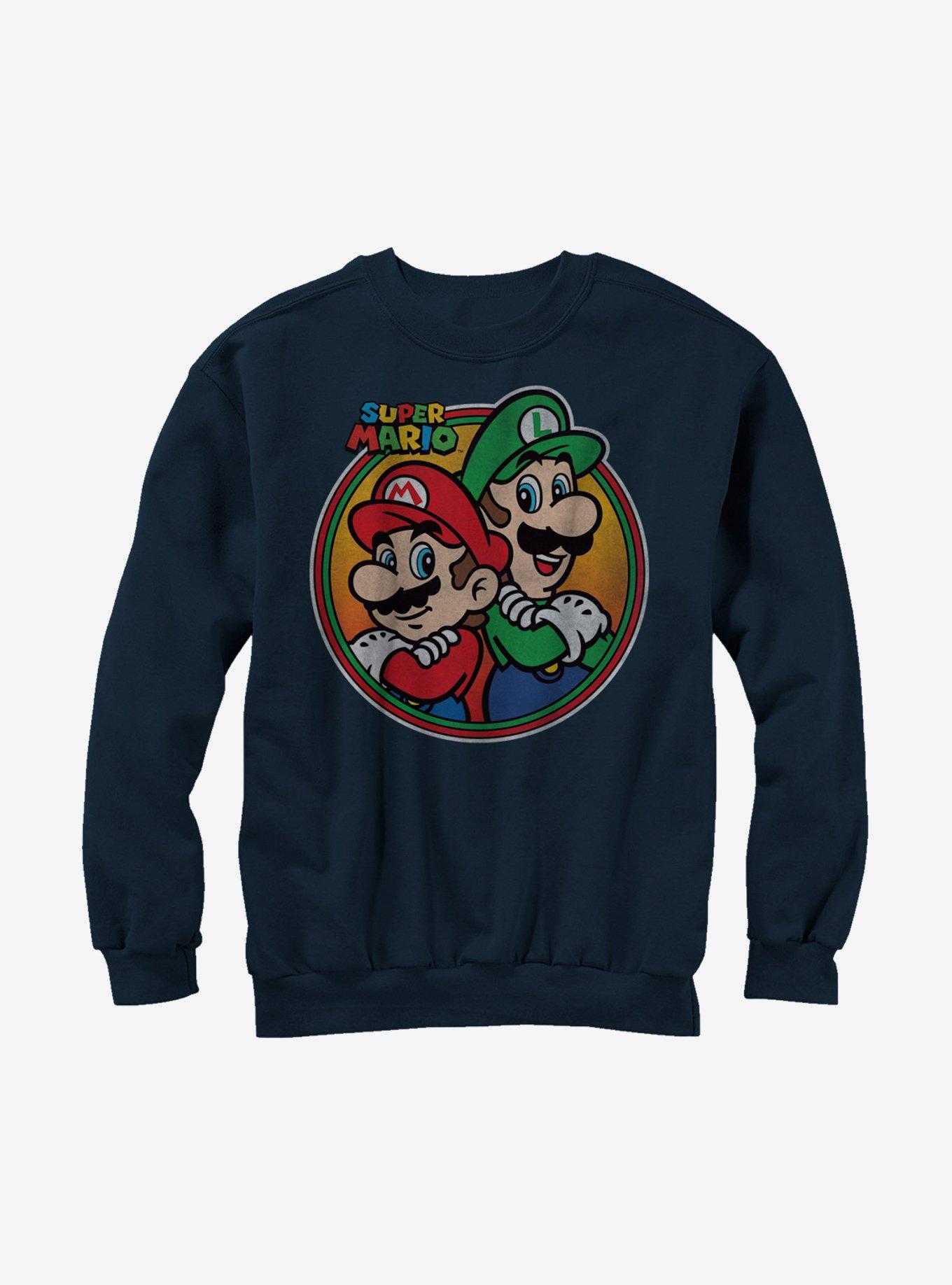 Nintendo Super Mario Bros. Mario & Luigi Back To Back Sweatshirt, , hi-res