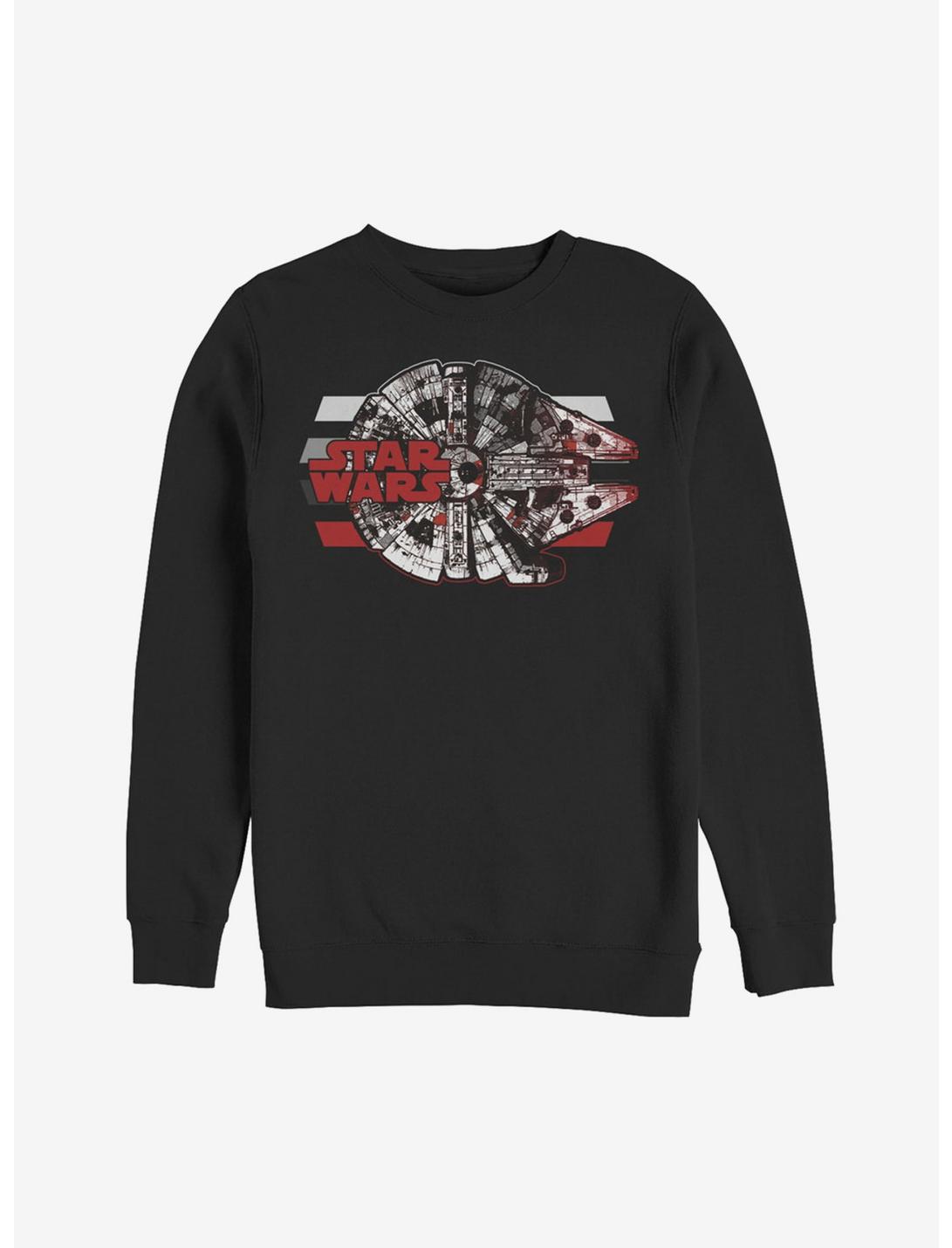 Star Wars Millennium Falcon Profile Black Sweatshirt, BLACK, hi-res