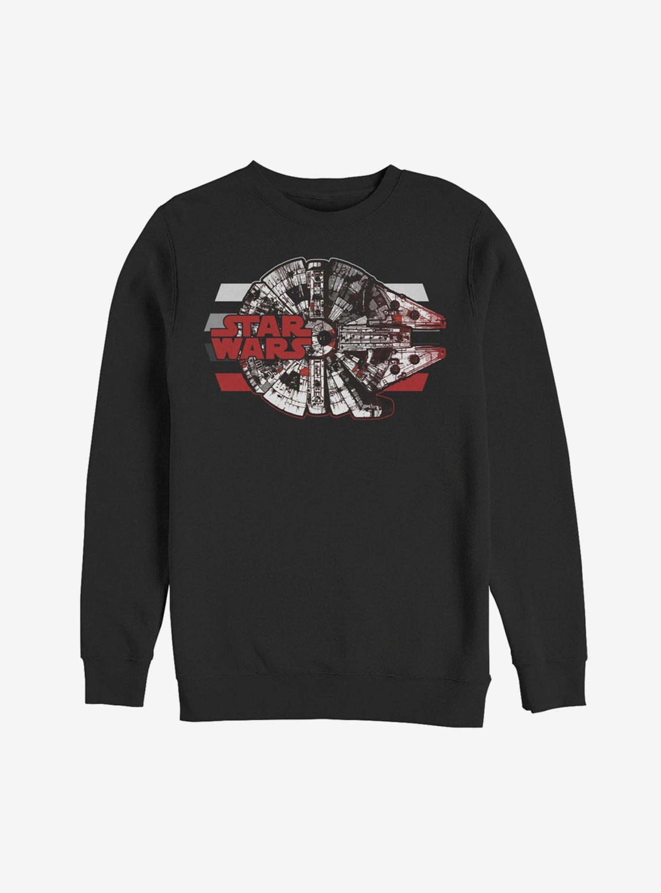 Star Wars Millennium Falcon Profile Black Sweatshirt, BLACK, hi-res