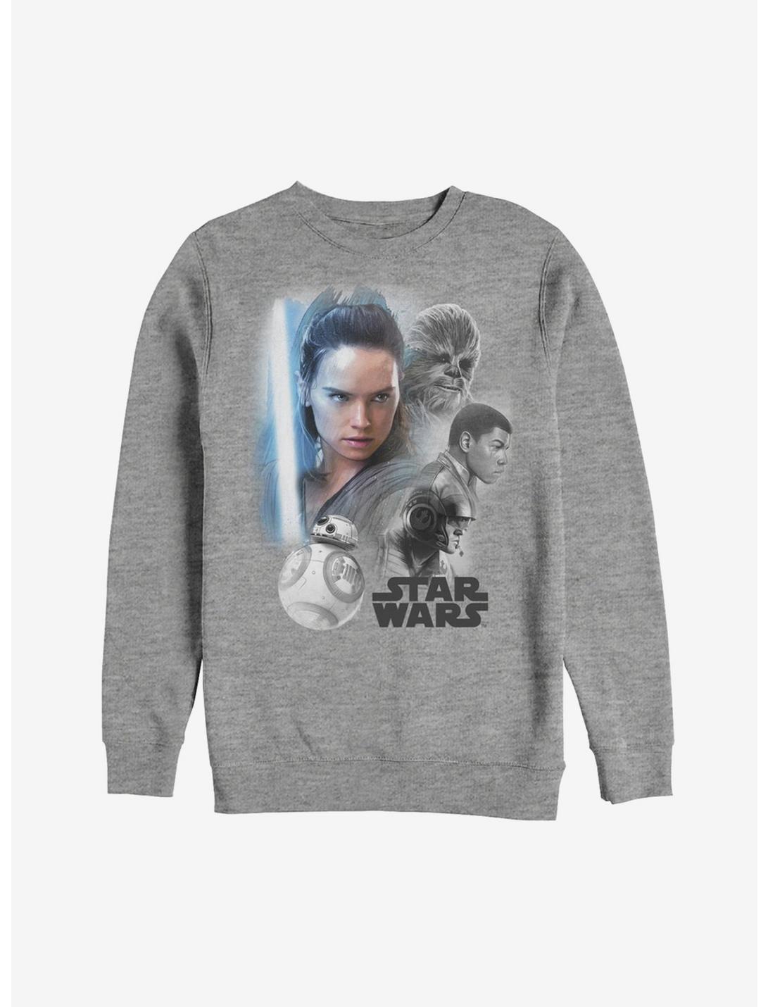 Star Wars Rey Rebel Collage Sweatshirt, ATH HTR, hi-res
