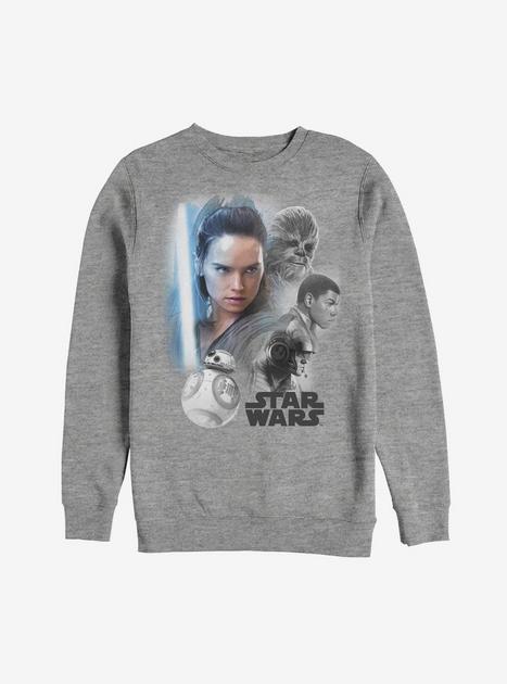 Star Wars Rey Rebel Collage Sweatshirt - GREY | Hot Topic