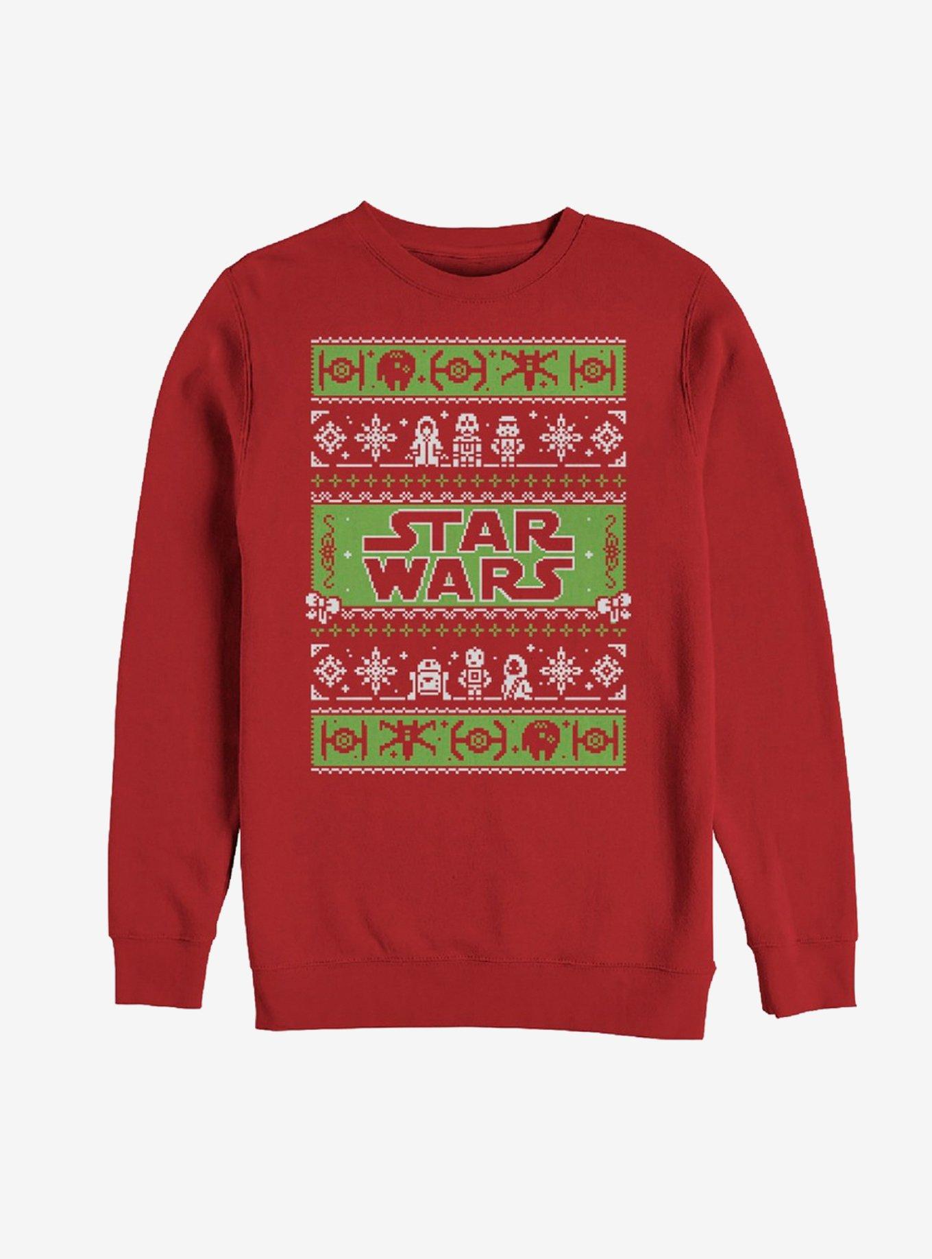Star Wars Ugly Christmas Sweater Come to the Merry Side Sweatshirt, RED, hi-res