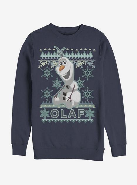 Frozen Ugly Christmas Sweater Olaf Sweatshirt BLUE Hot Topic