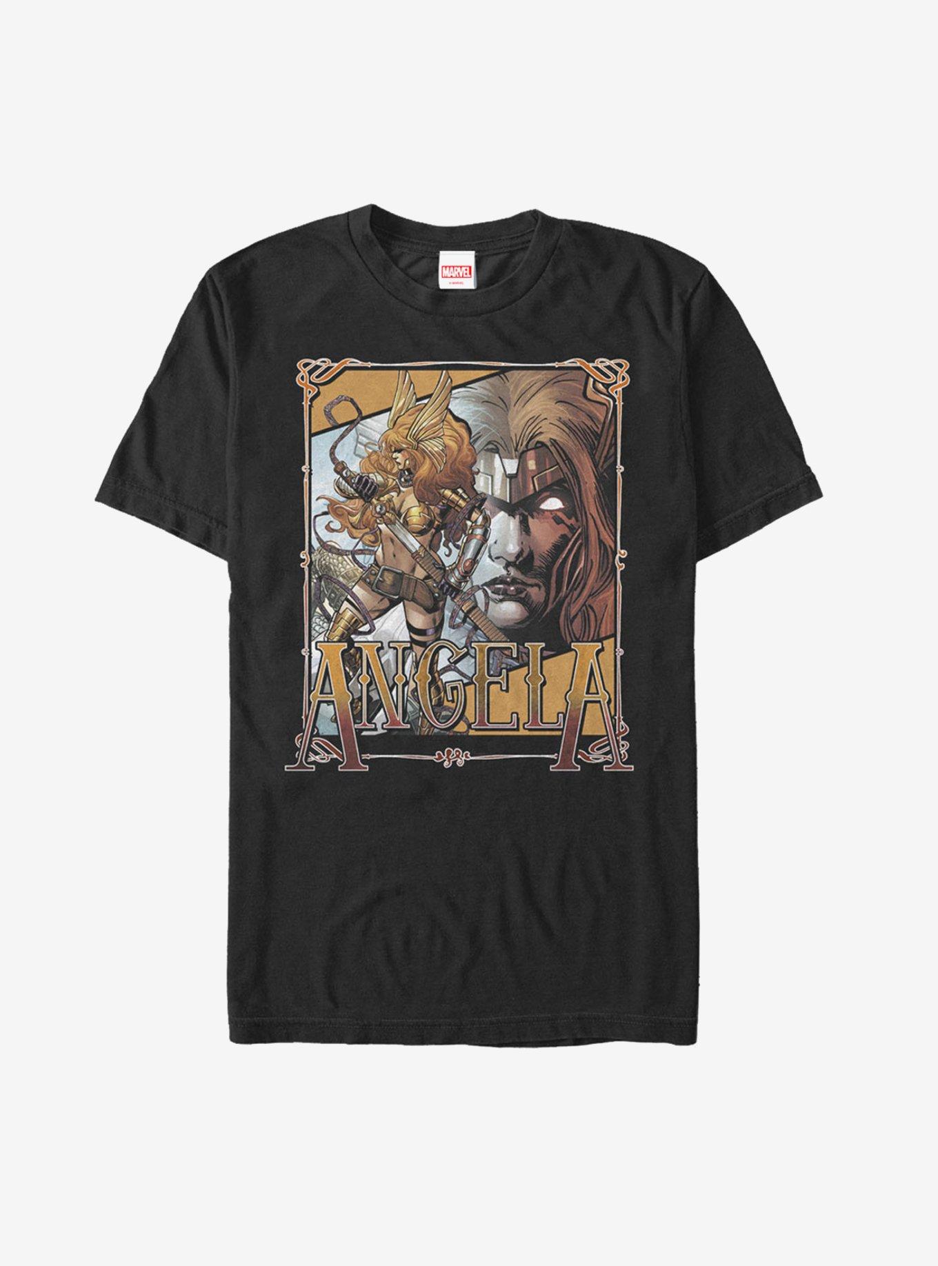 Marvel Angela Frame T-Shirt, BLACK, hi-res