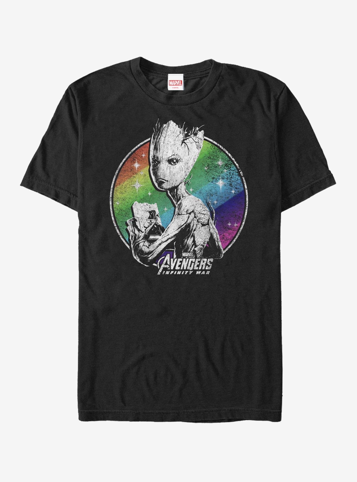 Marvel Avengers: Infinity War Groot Rainbow T-Shirt