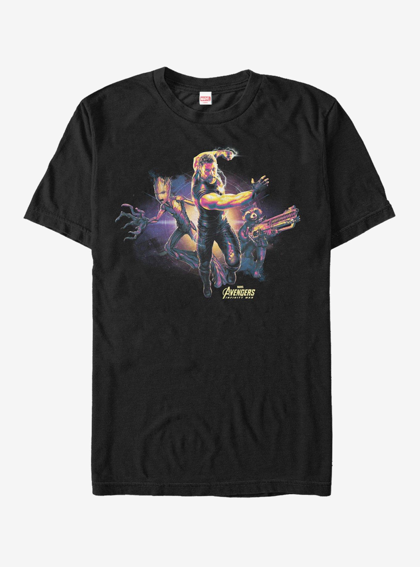 Marvel Avengers: Infinity War Thor Trio T-Shirt, BLACK, hi-res