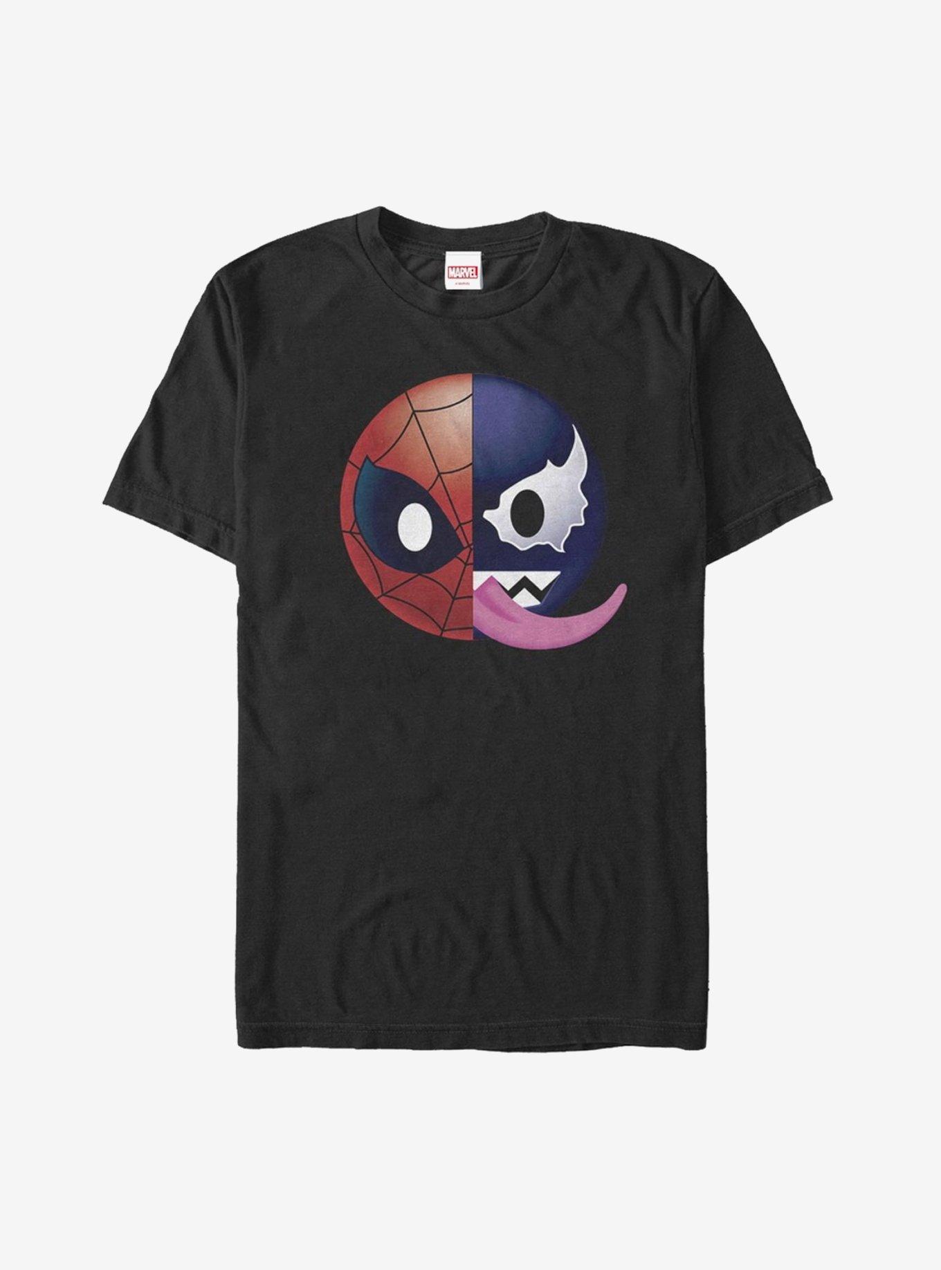 Marvel Venom Spider-Man Split Emoji T-Shirt, BLACK, hi-res