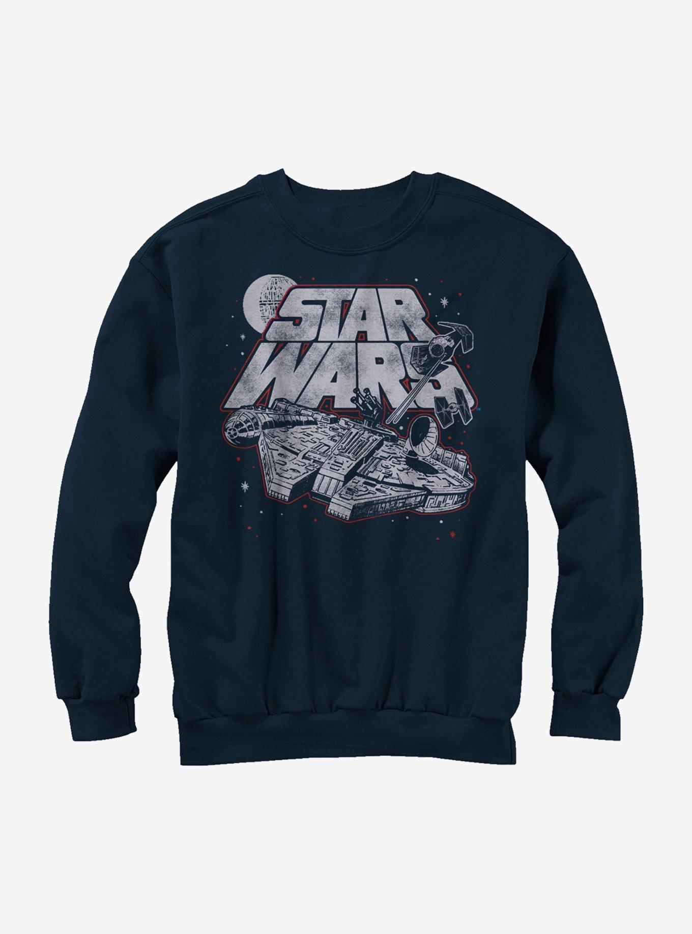 Star Wars Millennium Falcon TIE Advanced Sweatshirt, NAVY, hi-res