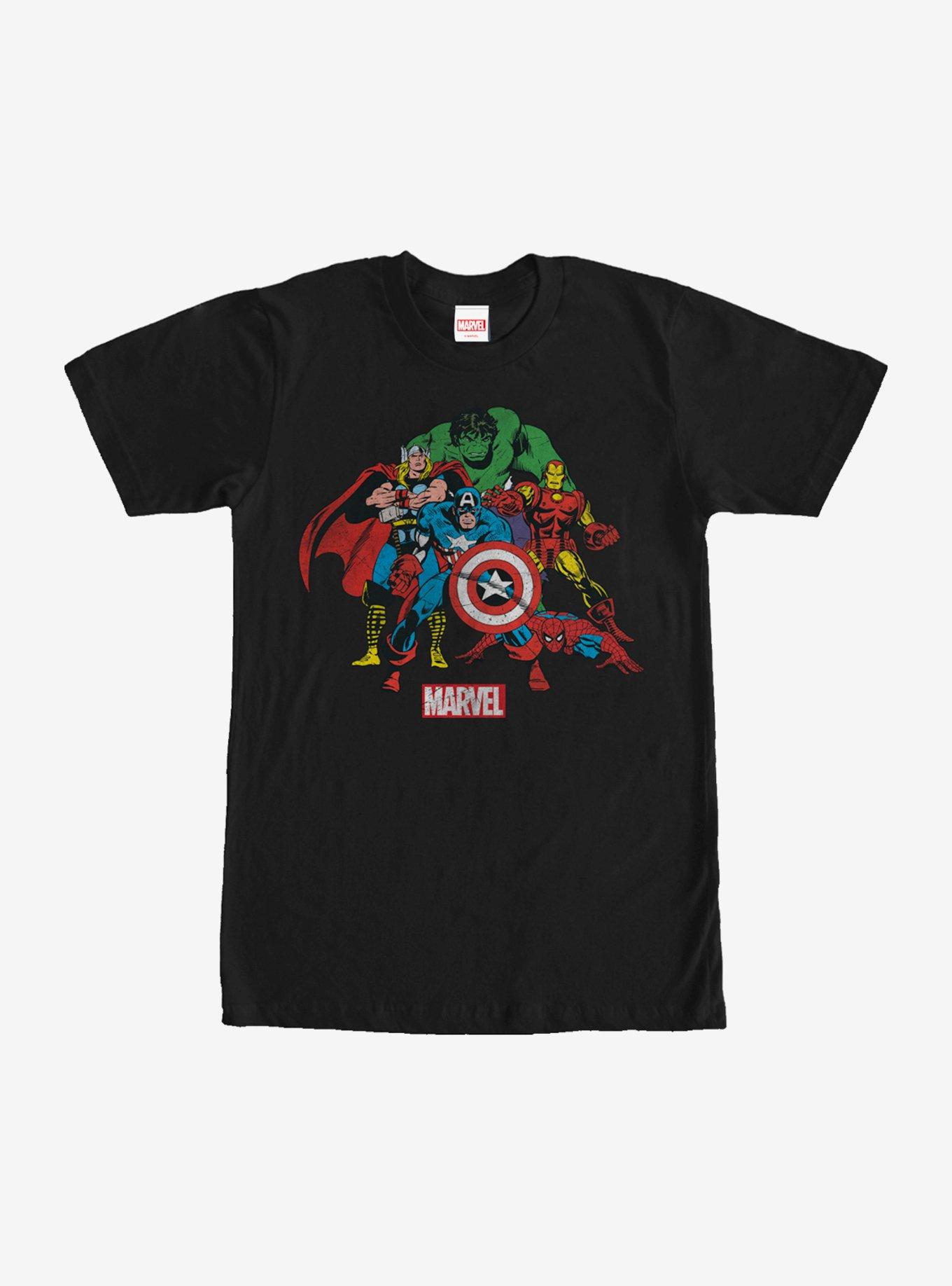 Marvel Avengers Group T-Shirt, BLACK, hi-res