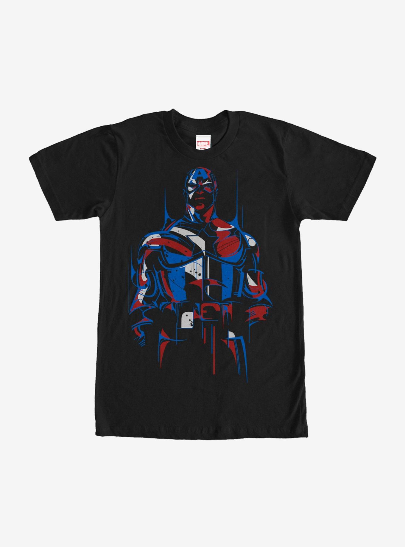 Marvel Captain America Modern T-Shirt, BLACK, hi-res
