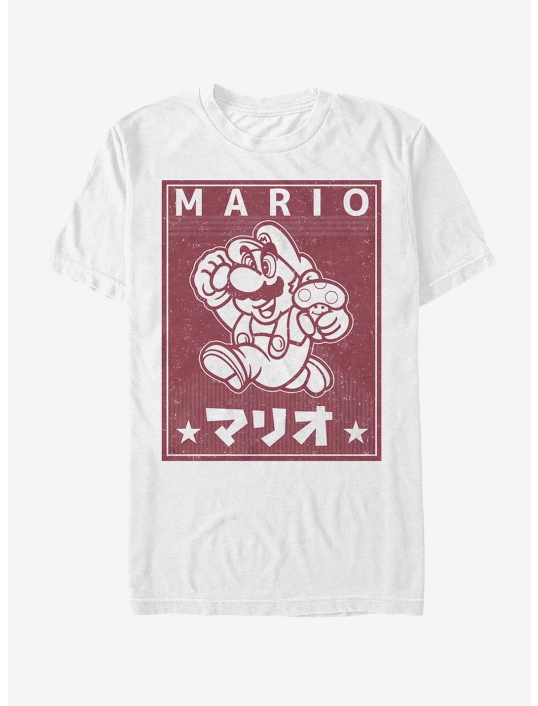 Nintendo Classic Mario and Mushroom T-Shirt, WHITE, hi-res