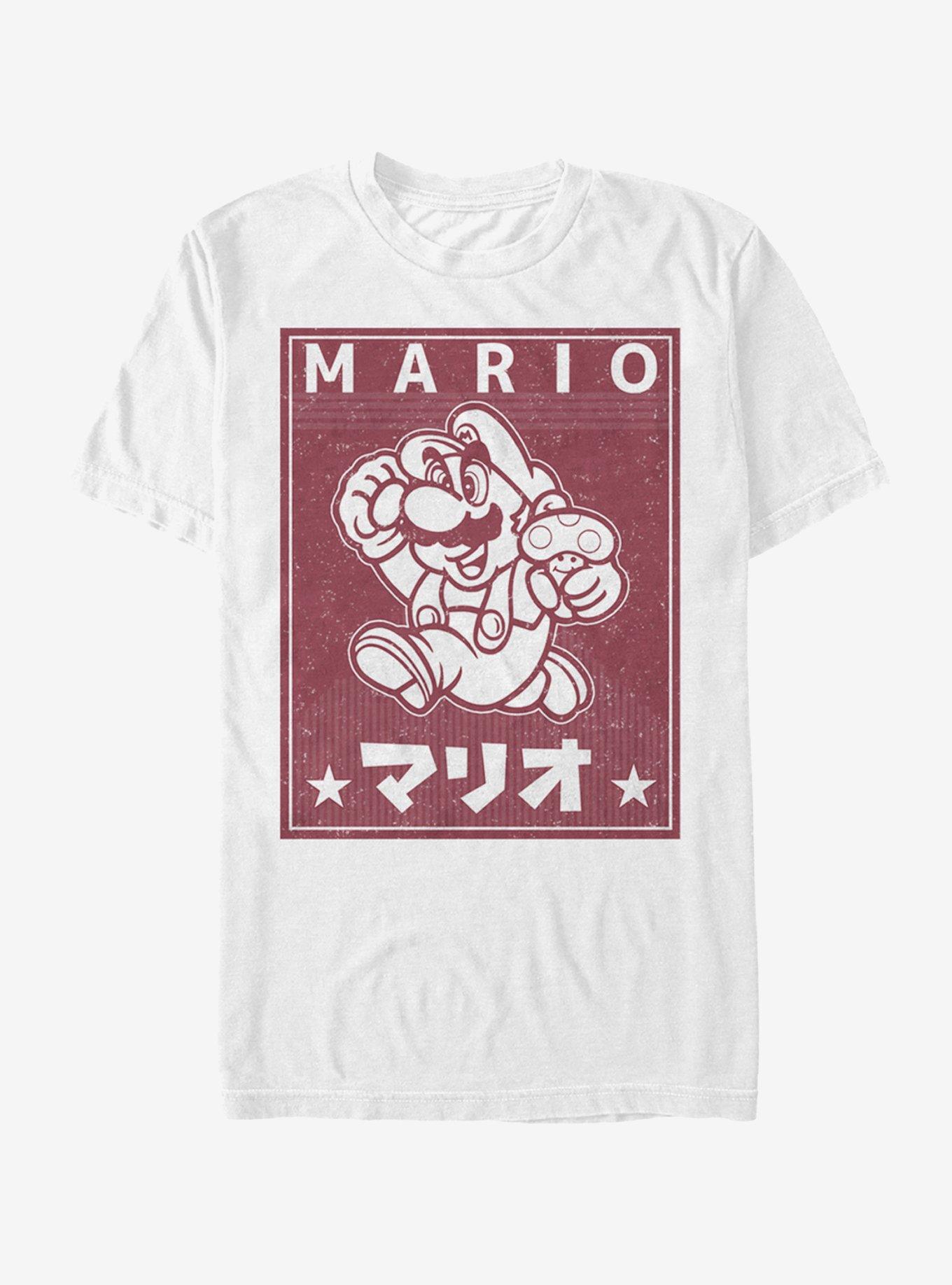 Nintendo Classic Mario and Mushroom T-Shirt, WHITE, hi-res