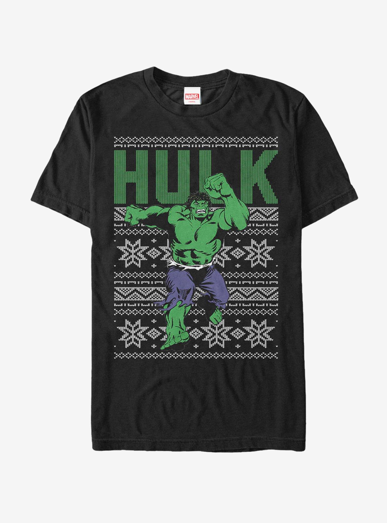 Marvel Hulk Ugly Christmas Sweater T-Shirt, BLACK, hi-res