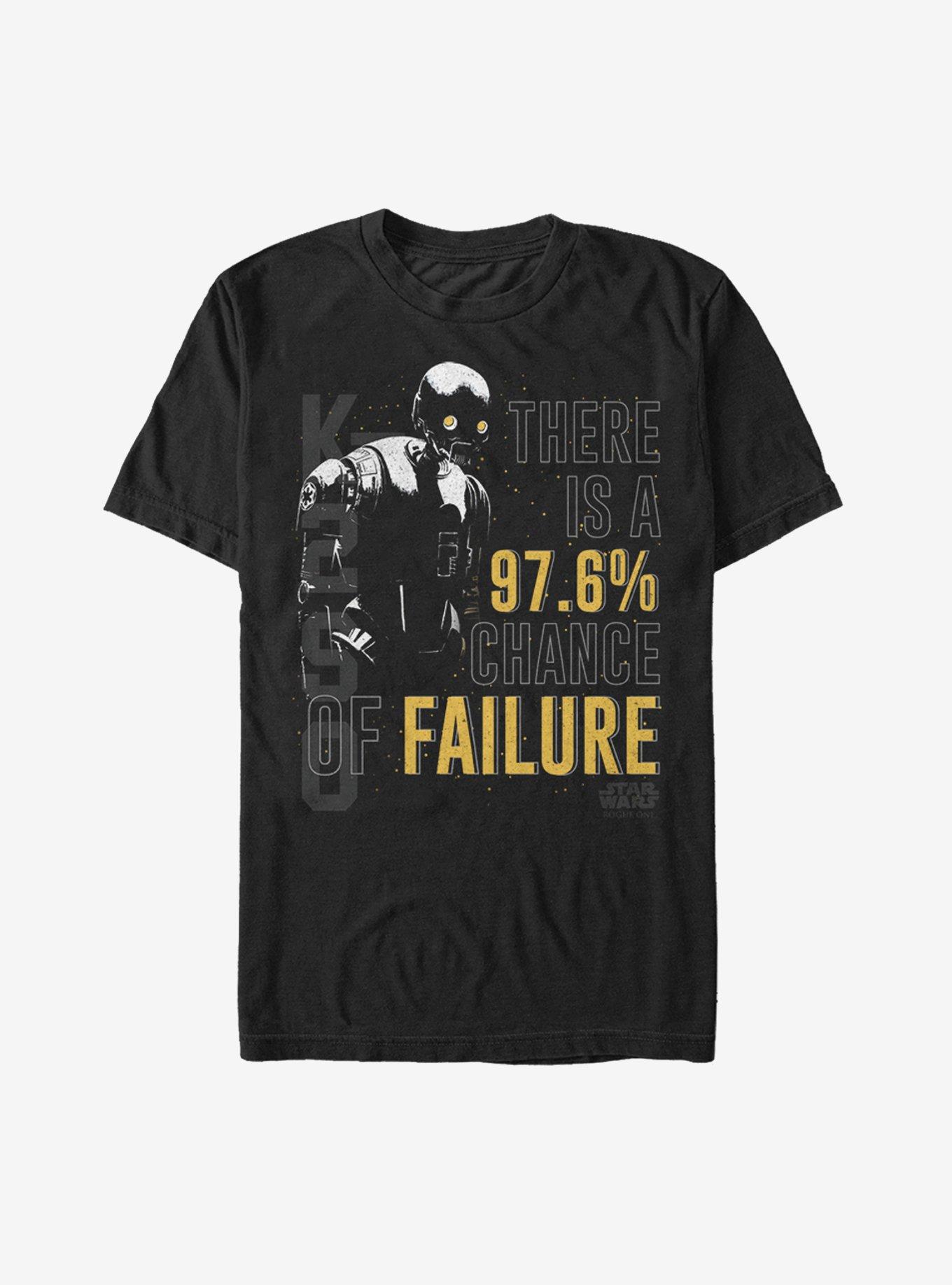 Star Wars K-2SO Chance of Failure T-Shirt, BLACK, hi-res