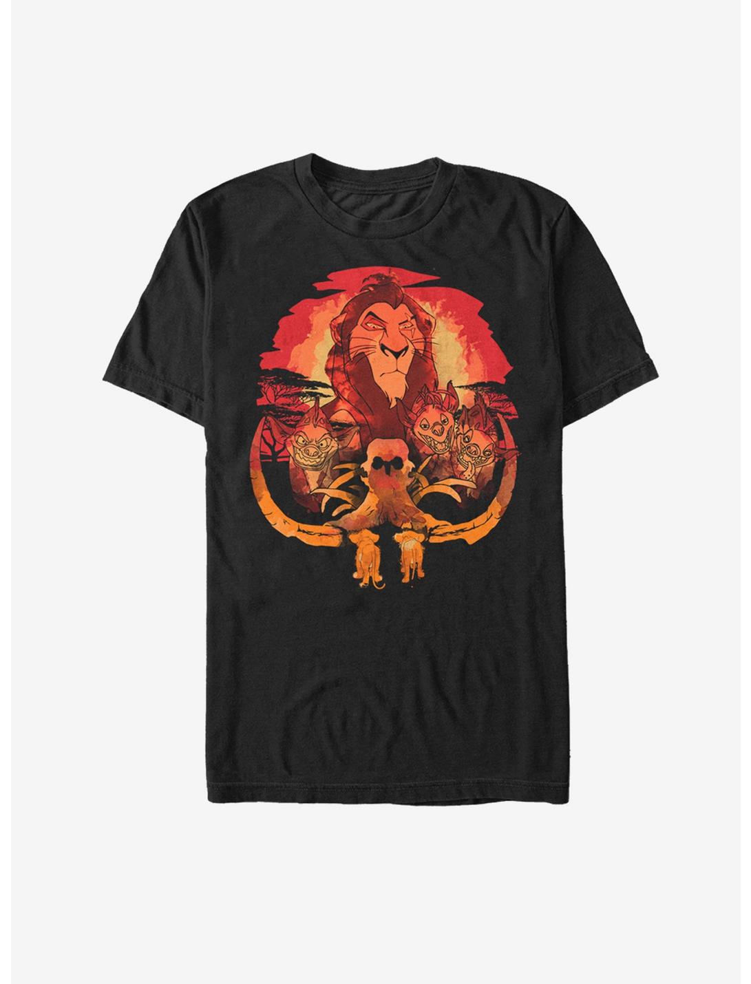 Disney The Lion King Scar Elephant Graveyard T-Shirt, BLACK, hi-res