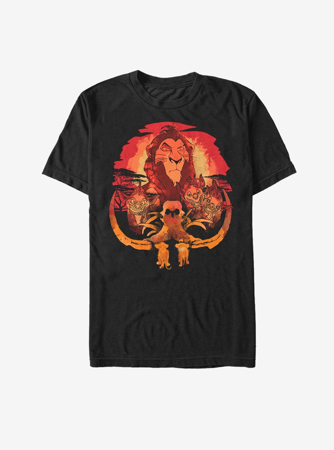 Disney The Lion King Scar Elephant Graveyard T-Shirt, BLACK, hi-res