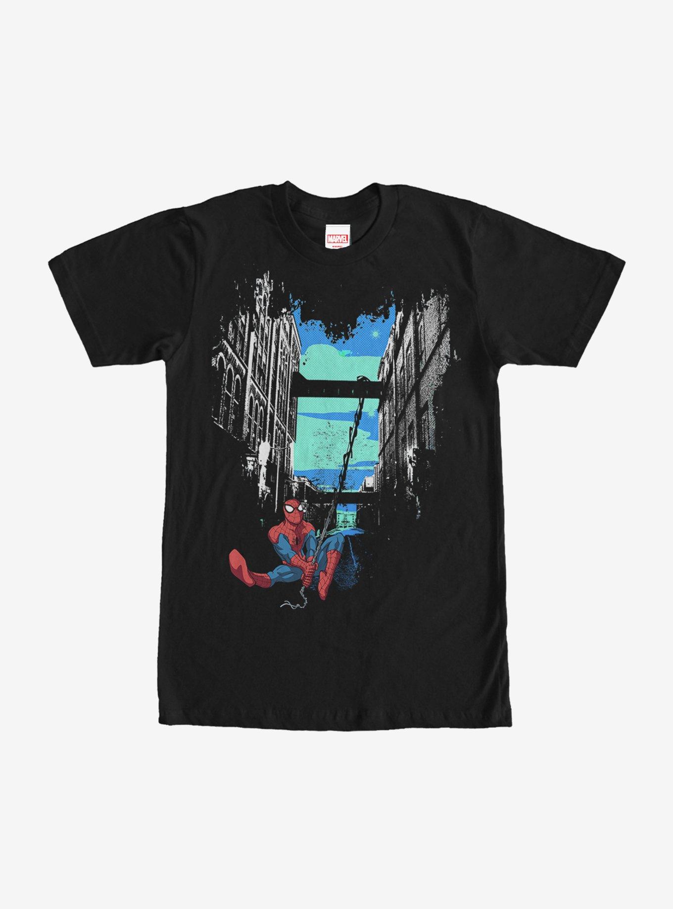 Marvel Spider-Man City T-Shirt, BLACK, hi-res