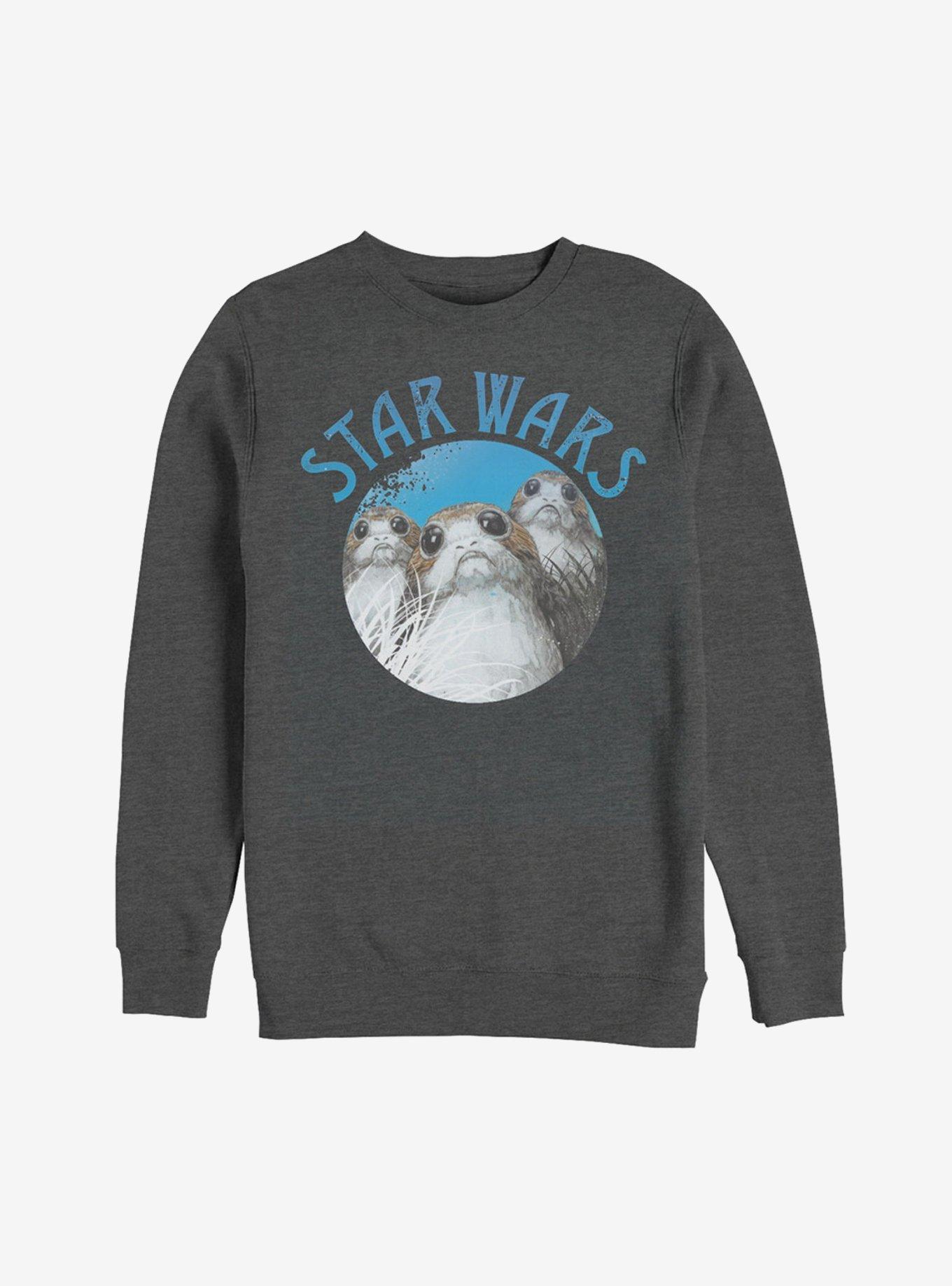 Star Wars Porg Circle Sweatshirt, CHAR HTR, hi-res