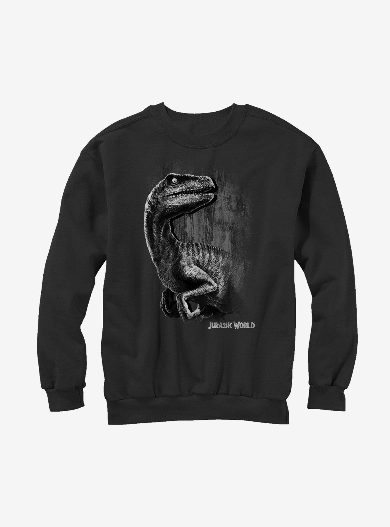 Jurassic Park Blue the Velociraptor Sweatshirt, BLACK, hi-res