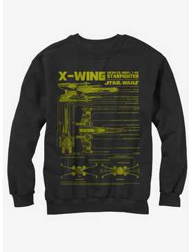 Star Wars X-Wing Schematics Sweatshirt, , hi-res