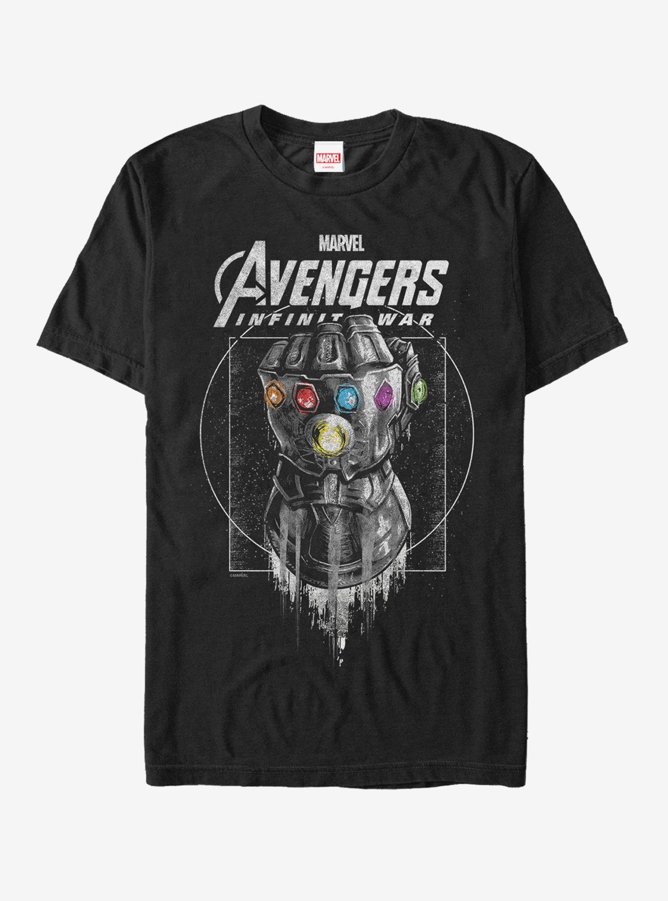 Marvel Avengers: Infinity War Gauntlet Drip T-Shirt, BLACK, hi-res