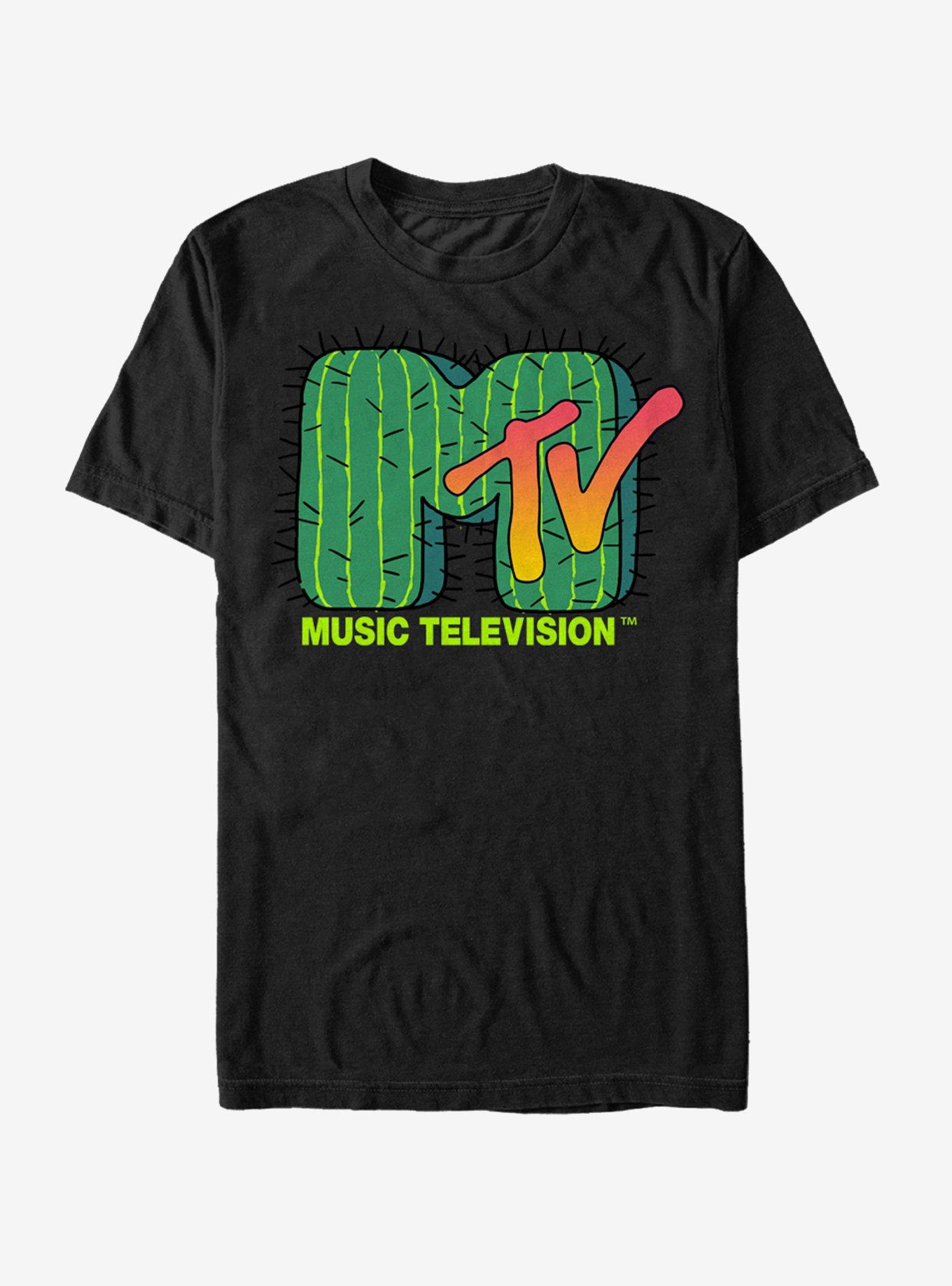 MTV Cactus Logo T-Shirt, BLACK, hi-res