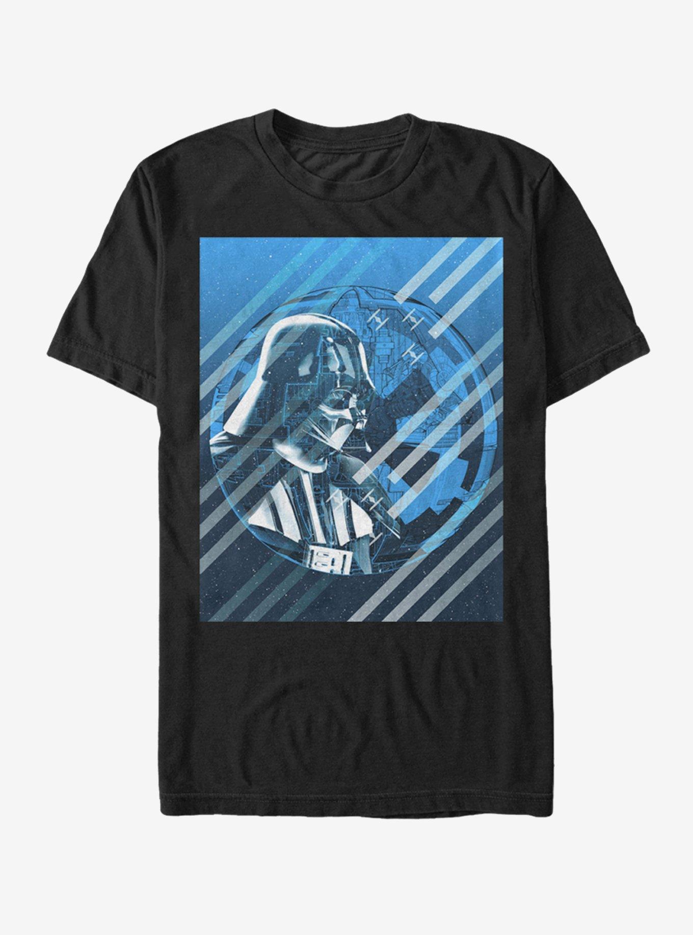 Star Wars Darth Vader Death Star Stripes T-Shirt, BLACK, hi-res