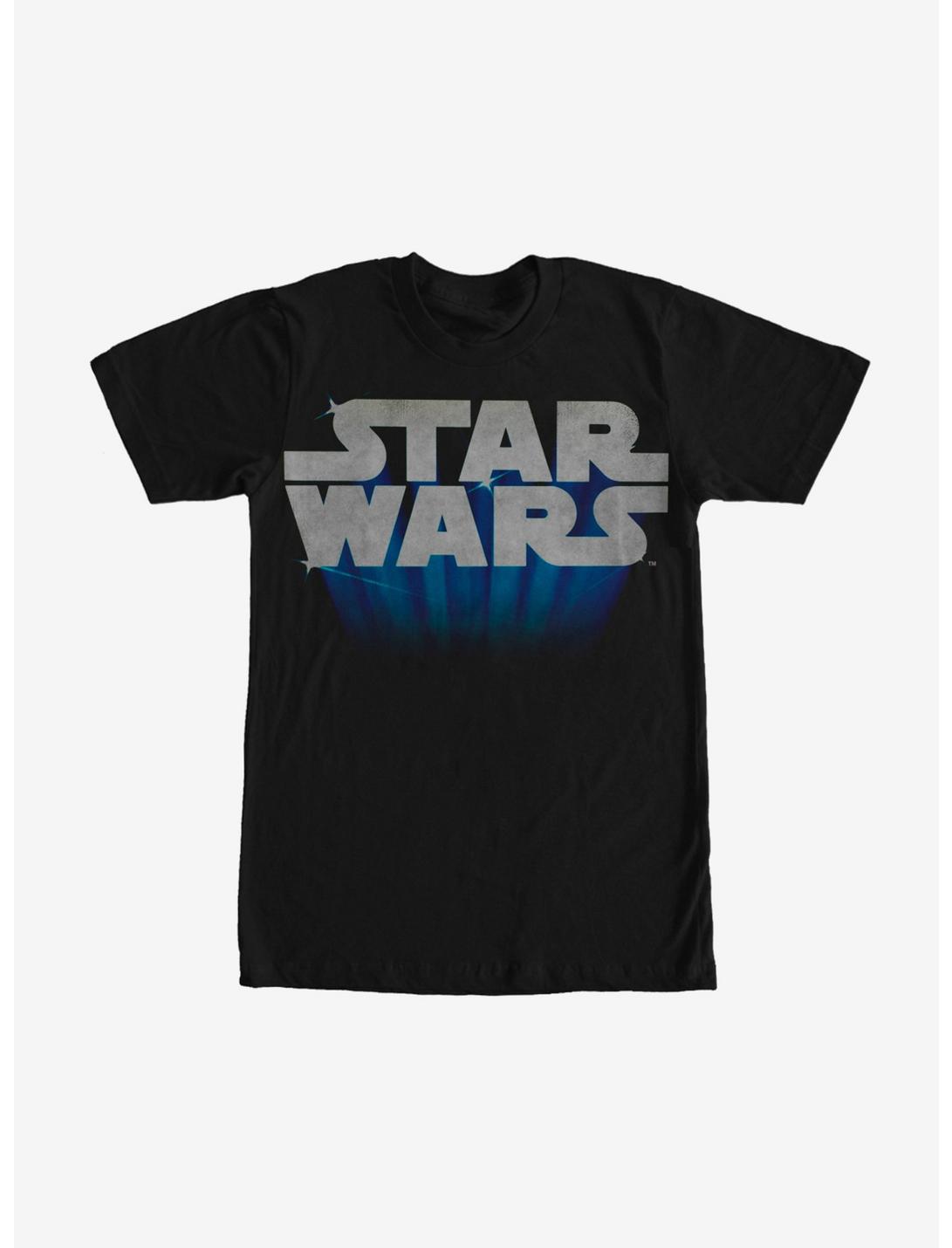 Star Wars Flying Logo T-Shirt, BLACK, hi-res
