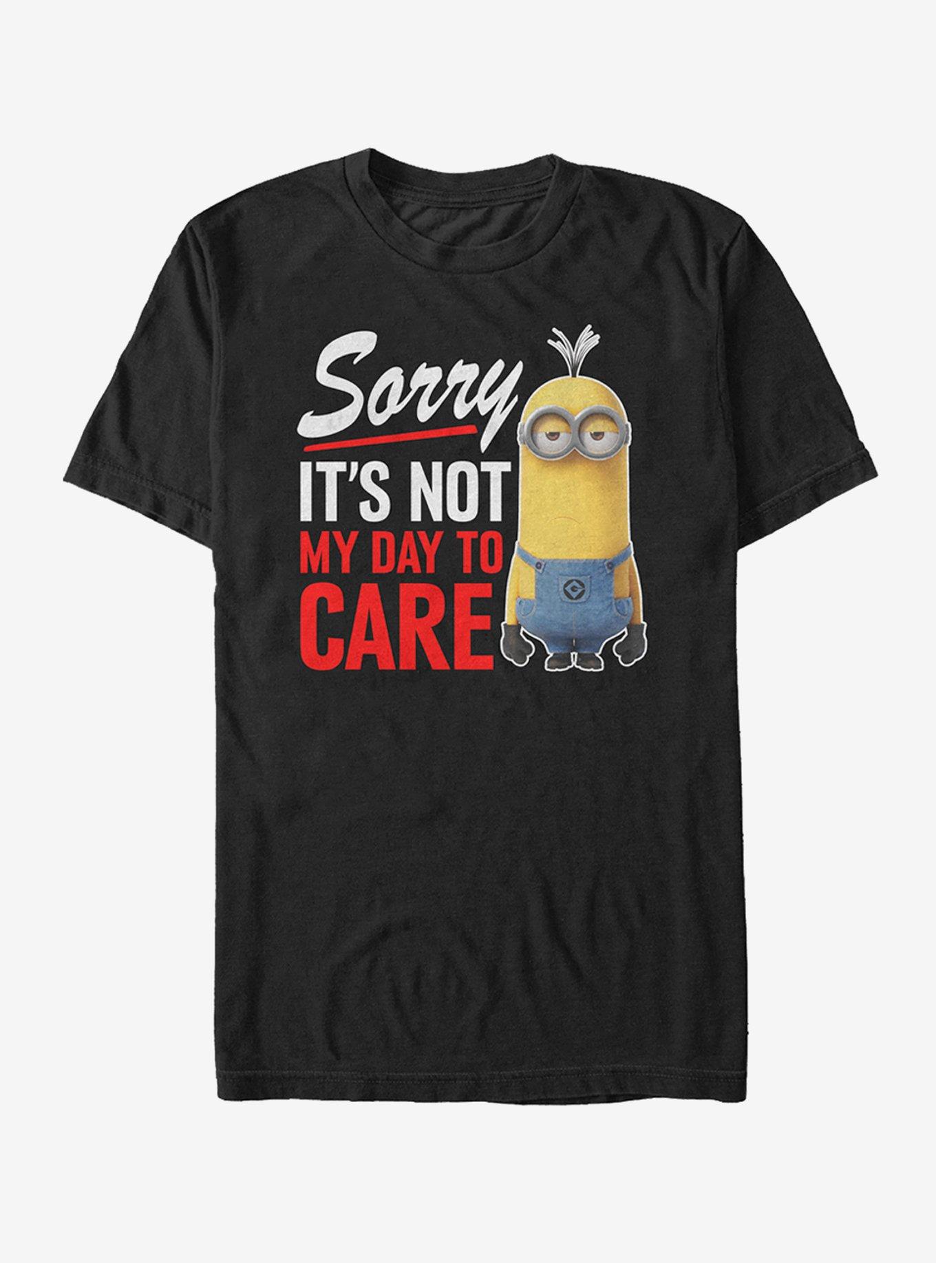 Despicable Me Minion Not Day to Care T-Shirt, BLACK, hi-res