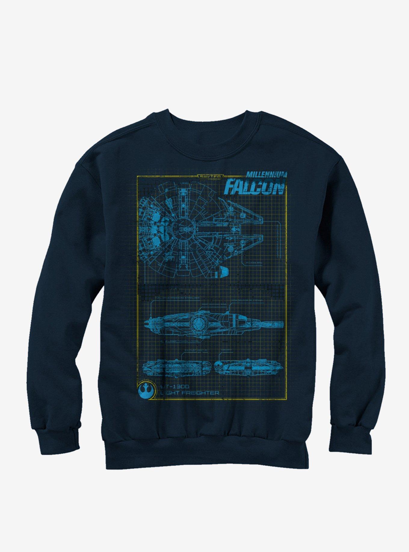 Star Wars Millennium Falcon Blueprint Sweatshirt